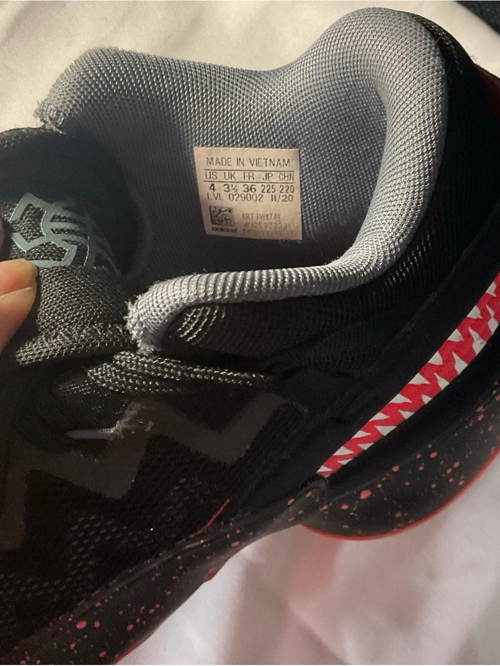 Adidas marvel venom Black and red Sneakers